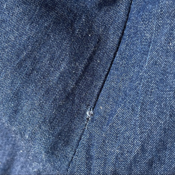 Denim strapless wide leg jumpsuit romper - Picture 9 of 13